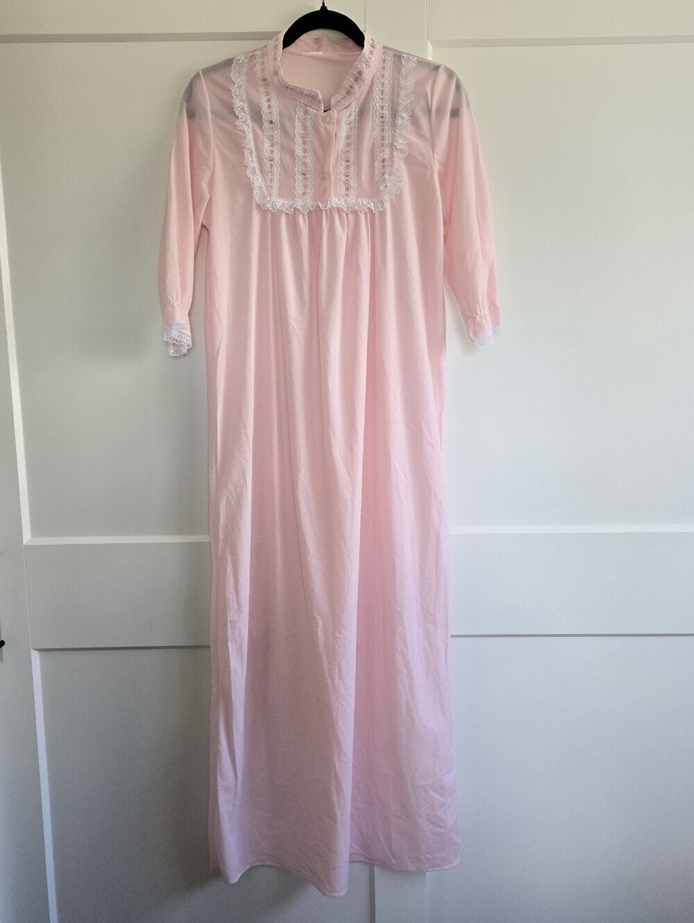 Vintage Pink And White Night Gown Dress - See Pics For Size